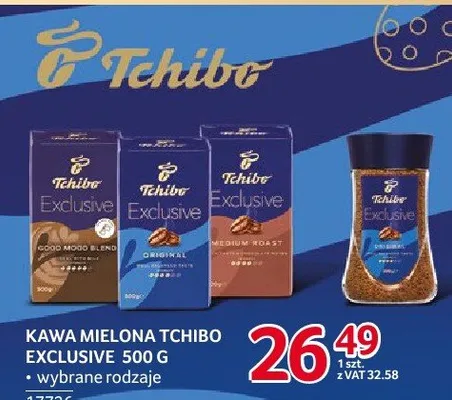 Kawa mielona Tchibo Exclusive 500 g wybrane rodzaje promocja w Selgros