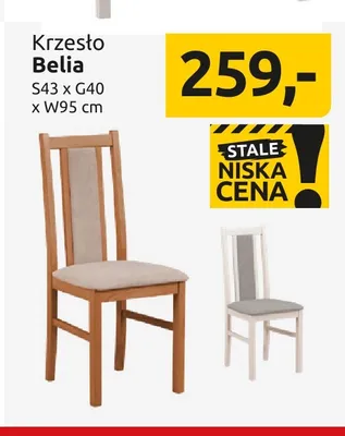 Krzesło Belia promocja w Black Red White