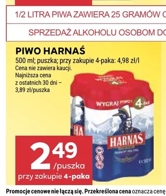 Piwo Harnaś promocja w Stokrotka