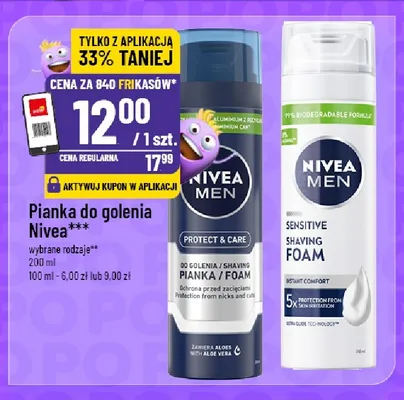 Pianka do golenia Nivea Men Sensitive promocja w POLOmarket