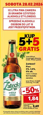 Piwo żatecký promocja w Kaufland