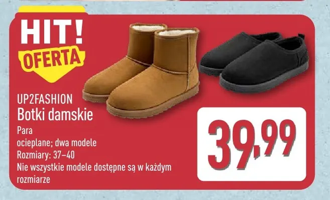 Półbuty damskie 37-39 Up2fashion promocja w Aldi