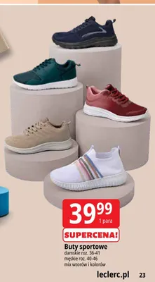 Buty sportowe damskie promocja w Leclerc