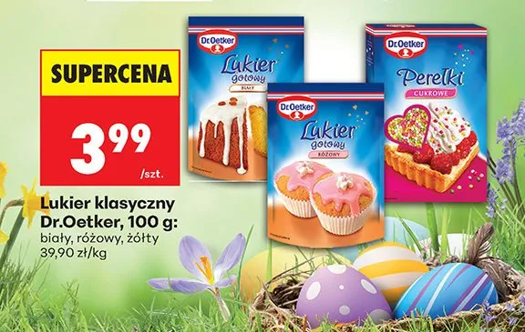 Lukier klasyczny różowy promocja w Biedronka