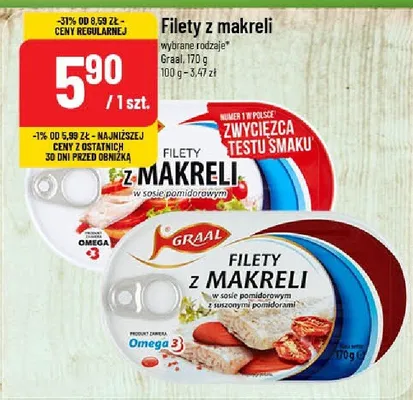 Filety z makreli w sosie pomidorowym z warzywami promocja w POLOmarket