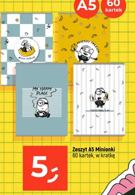 Zeszyt A5 Minionki promocja w Dealz