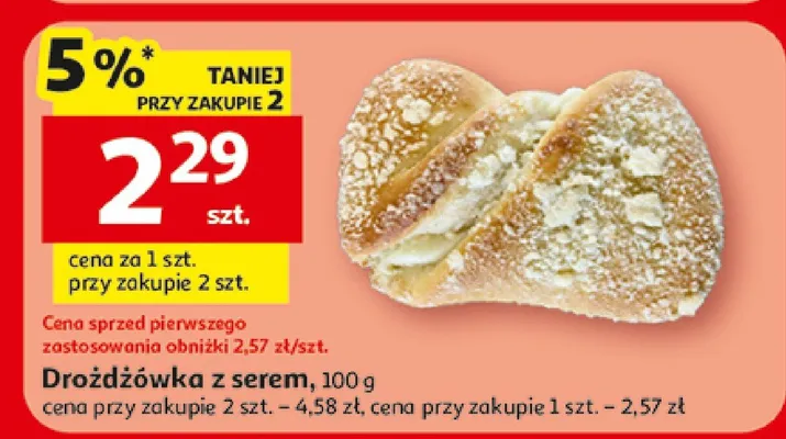 Drożdżówka z serem promocja w Auchan