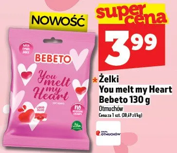 Żelki You melt my Heart Bebeto 130 g promocja w TOPAZ