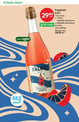 Wino bezalkoholowe F'alko Better Orange Spritz promocja w Żabka