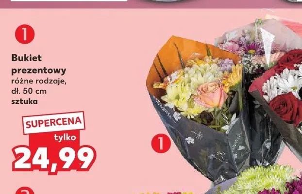 Bukiet prezentowy dł. 50cm promocja w Kaufland