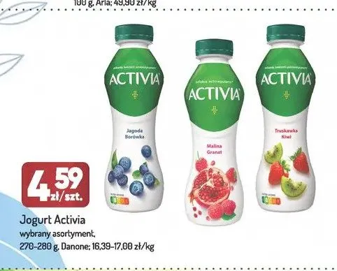 Jogurt pitny Activia Jagoda Borówka promocja w Avita