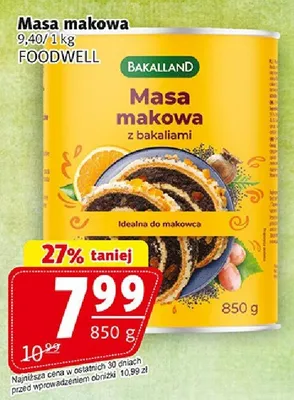Masa makowa z bakaliami promocja w Prim Market