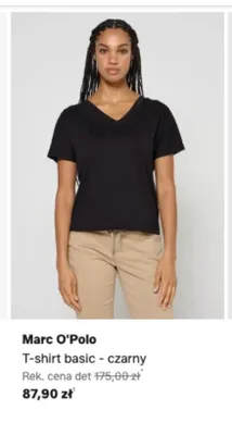 T-shirt basic Marc O'Polo czarny promocja w Lounge by Zalando