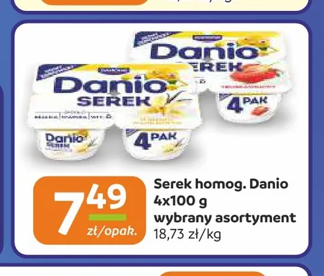 Serek homogenizowany Danio 4-pak promocja w Społem Częstochowa