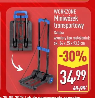 Miniwózek transportowy Workzone promocja w Aldi