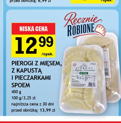 Pierogi z mięsem Społem promocja w Gram Market