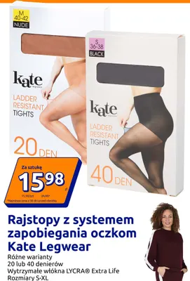Rajstopy z systemem zapobiegania oczkom 20 denierów Kate Legwear promocja w Action