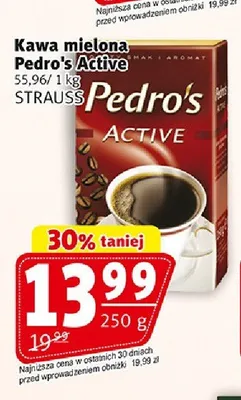 Kawa mielona Pedro's Active promocja w Prim Market