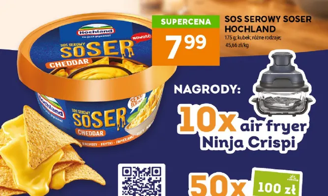 Sos serowy Soser Hochland promocja w Stokrotka
