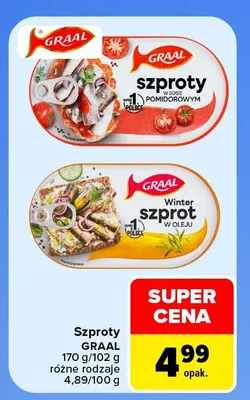 Szproty Winter w oleju Graal promocja w Carrefour Market