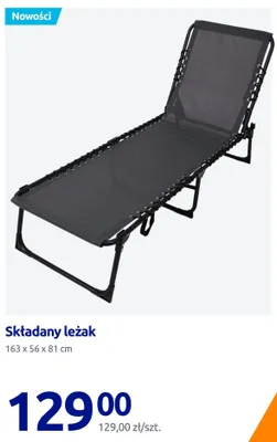 Składany leżak promocja w Action