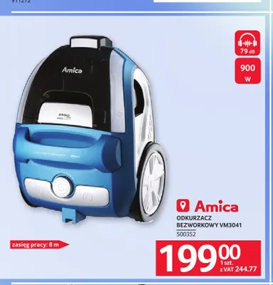 Odkurzacz bezworkowy VM3041 Amica promocja w Selgros
