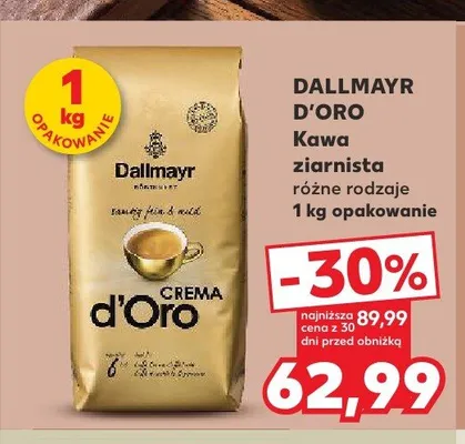 Kawa ziarnista Dallmayr d'Oro Crema promocja w Kaufland