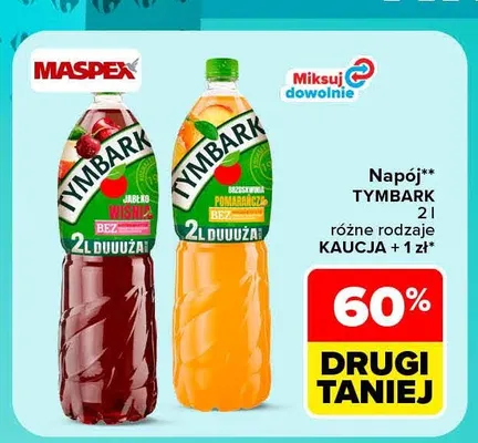 Napój Tymbark brzoskwinia pomarańcza promocja w Carrefour Market