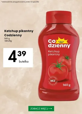 Ketchup pikantny Codzienny promocja w Delikatesy Centrum