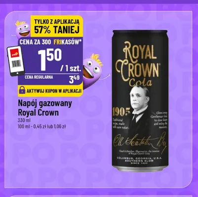 Napój gazowany Royal Crown Cola promocja w POLOmarket