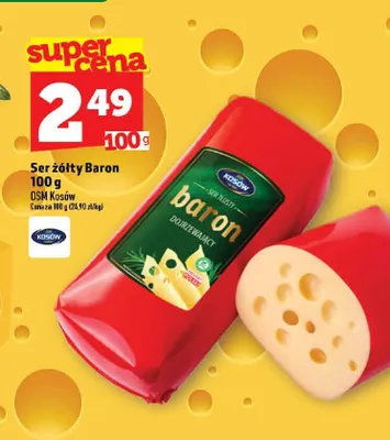 Ser żółty Baron promocja w TOPAZ