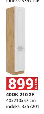 Szafka kuchenna Luna 40DK-210 2F 40x210x57cm promocja w Merkury Market