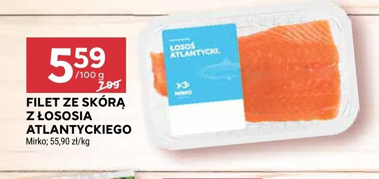 Filet ze skórą z łososia atlantyckiego Mirko promocja w Stokrotka