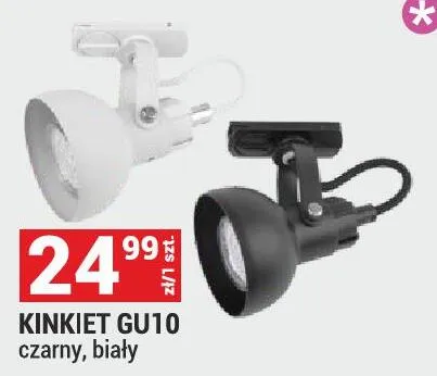Kinkiet GU10 czarny promocja w Merkury Market