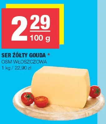 Ser żółty Gouda OSM Włoszczowa promocja w SPAR
