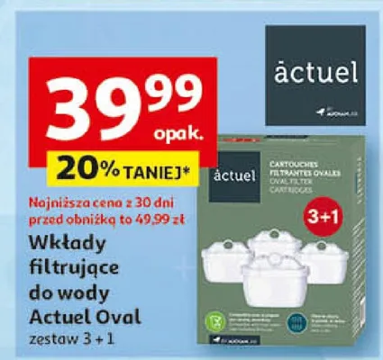 Wkłady filtrujące do wody Actuel Oval promocja w Auchan