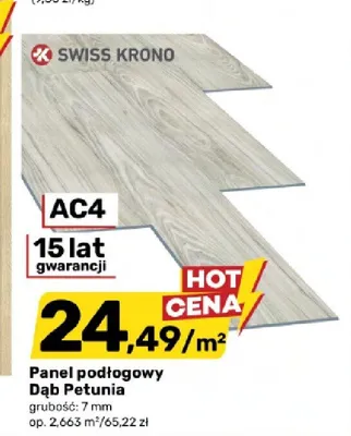 Panel podłogowy Swiss Krono Dąb Petunia promocja w Bricomarche