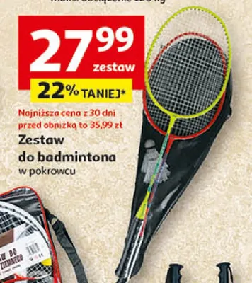 Zestaw do badmintona w pokrowcu promocja w Auchan