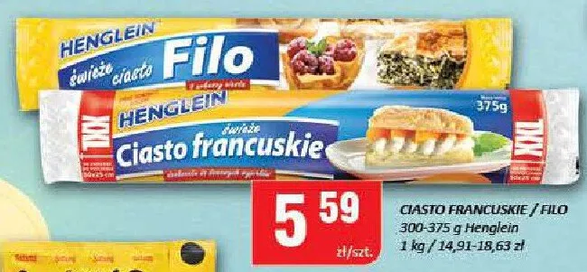 Ciasto francuskie / Filo promocja w Chorten