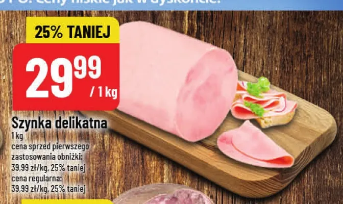 Szynka delikatna promocja w POLOmarket