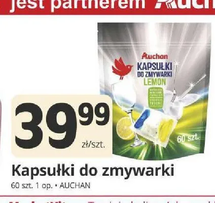 Kapsułki do zmywarki Auchan Lemon promocja w Marketvita