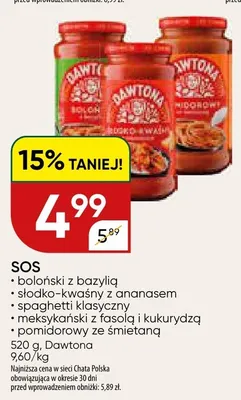 Sos Dawtona meksykański z fasolą i kukurydzą promocja w Chata Polska