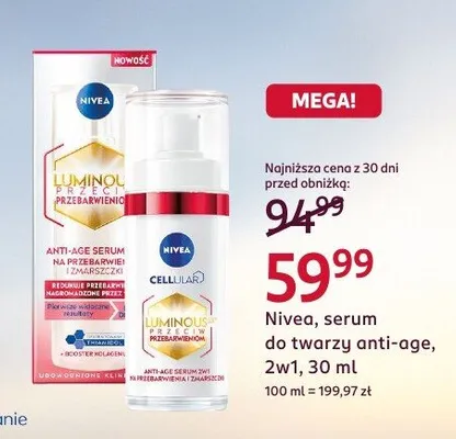 Serum do twarzy anti-age 2w1 promocja w Rossmann
