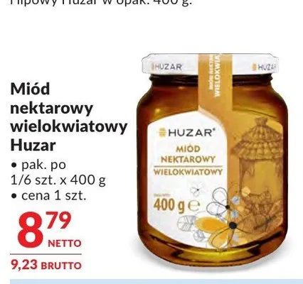 Miód nektarowy wielokwiatowy Huzar promocja w Makro