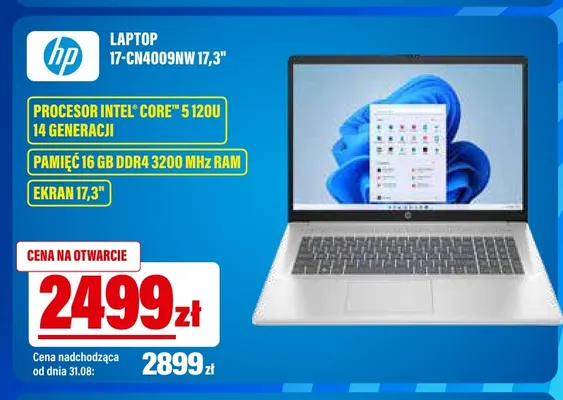 Laptop Hp 17-CN4009NW 17,3" promocja w RTV EURO AGD