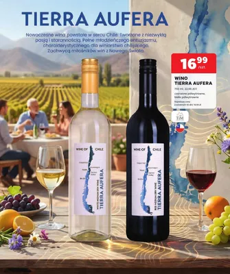 Wino białe półwytrawne Tierra Aufera promocja w Stokrotka
