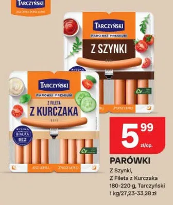 Parówki z szynki, z fileta z kurczaka promocja w Chorten