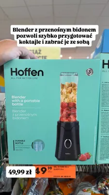 Blender z przenośnym bidonem Hoffen promocja w Biedronka