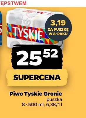 Piwo Tyskie Gronie 8-pak promocja w Netto