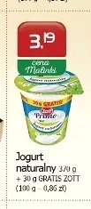 Jogurt naturalny Zott Primo promocja w MALINKA